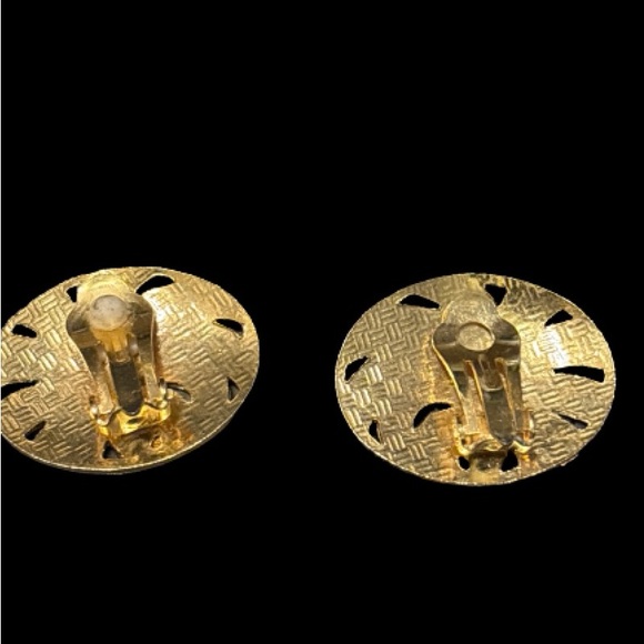 Vintage Cloisonne Enamel Art Deco Inspired Oval Earrings - Picture 7 of 7